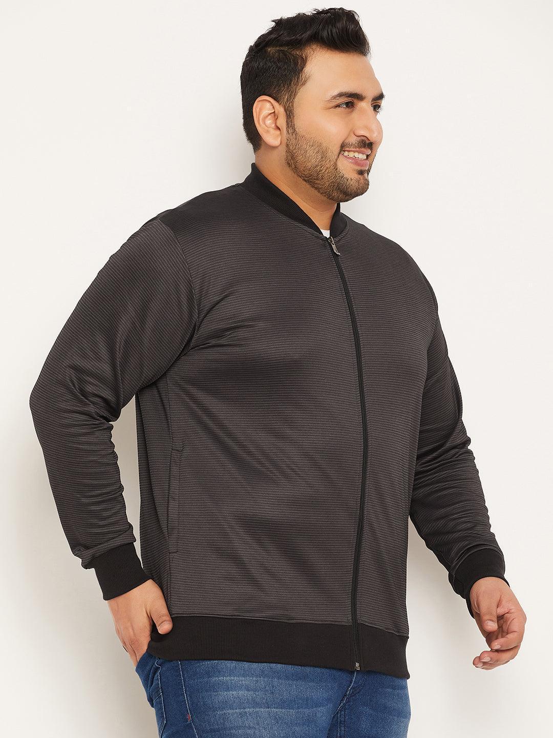 Men Plus Size Story Striped Jacket - Image 4