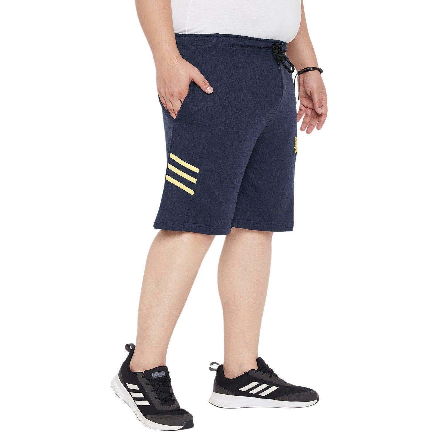 Men Plus Size Stripe Solid Shorts - Image 4
