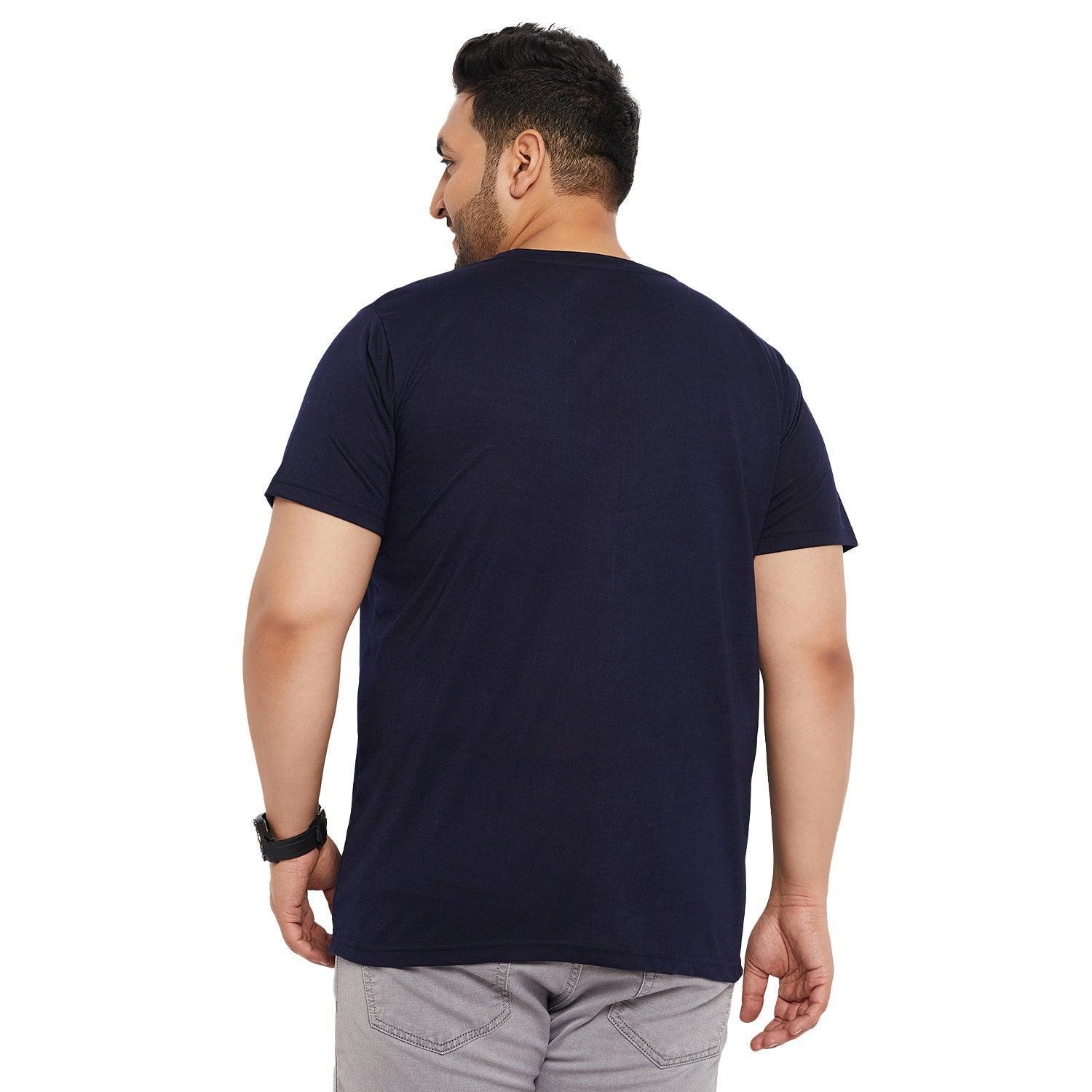 Men Plus Size Stump Printed Round Neck Tshirt - Image 5