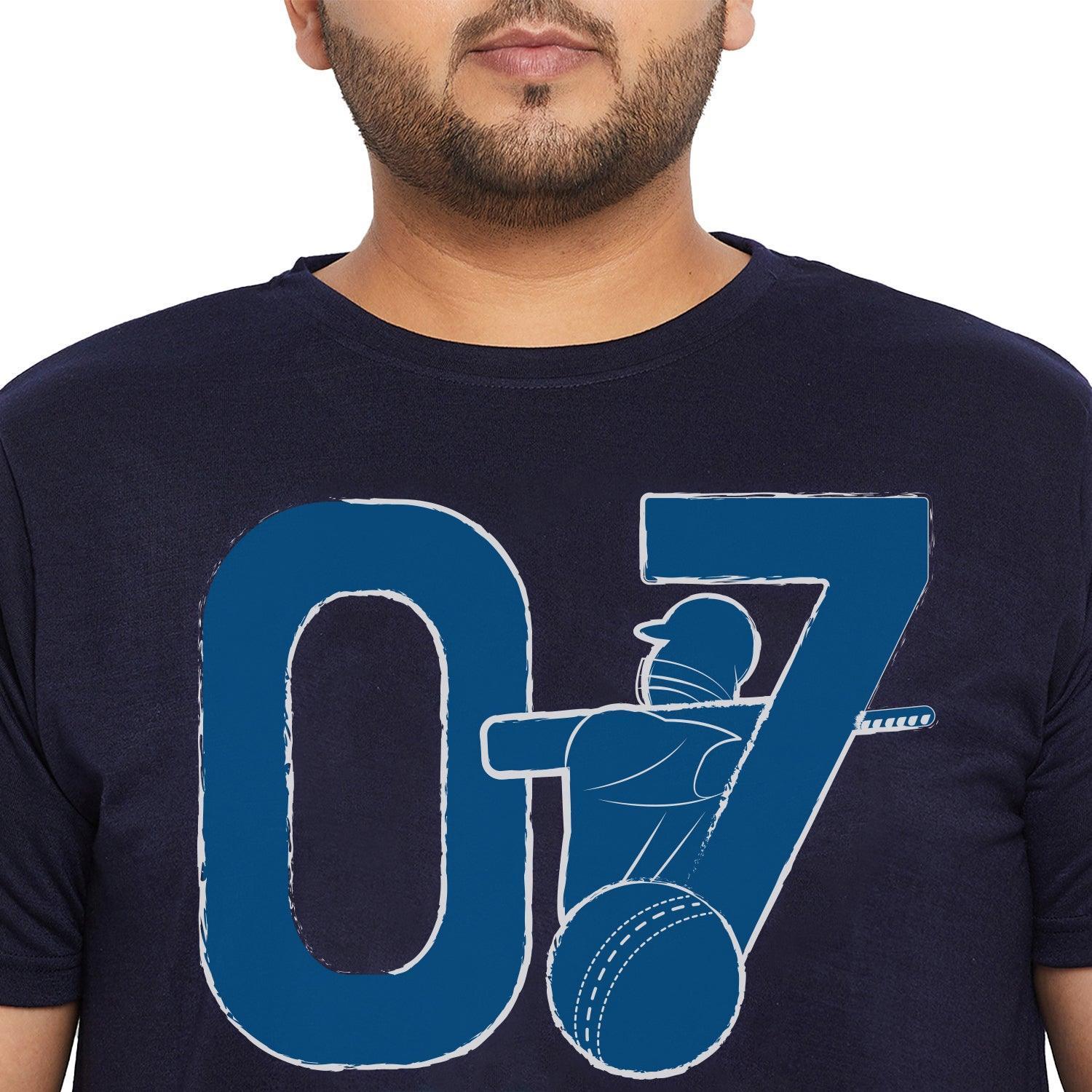 Men Plus Size Stump Printed Round Neck Tshirt - Image 6
