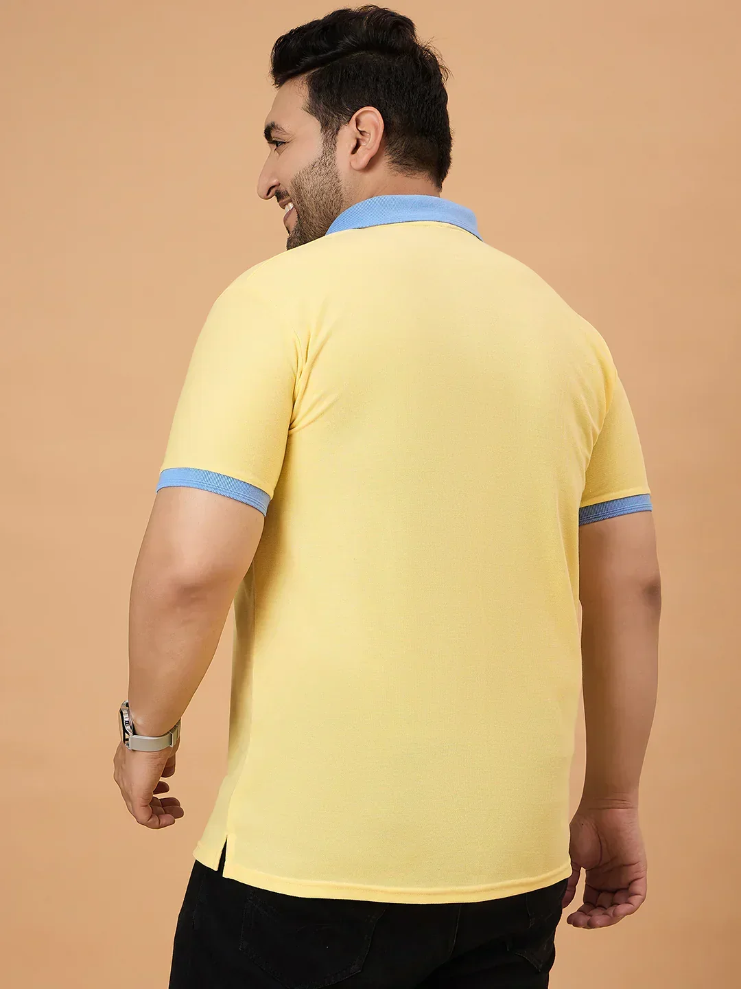 Men Plus Size Styvia Solid Polo Tshirt - Image 6