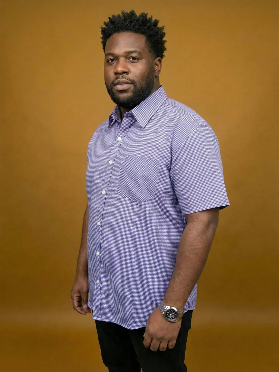 Men Plus Size Sway Multicolor Checkered Casual Shirt - Image 3