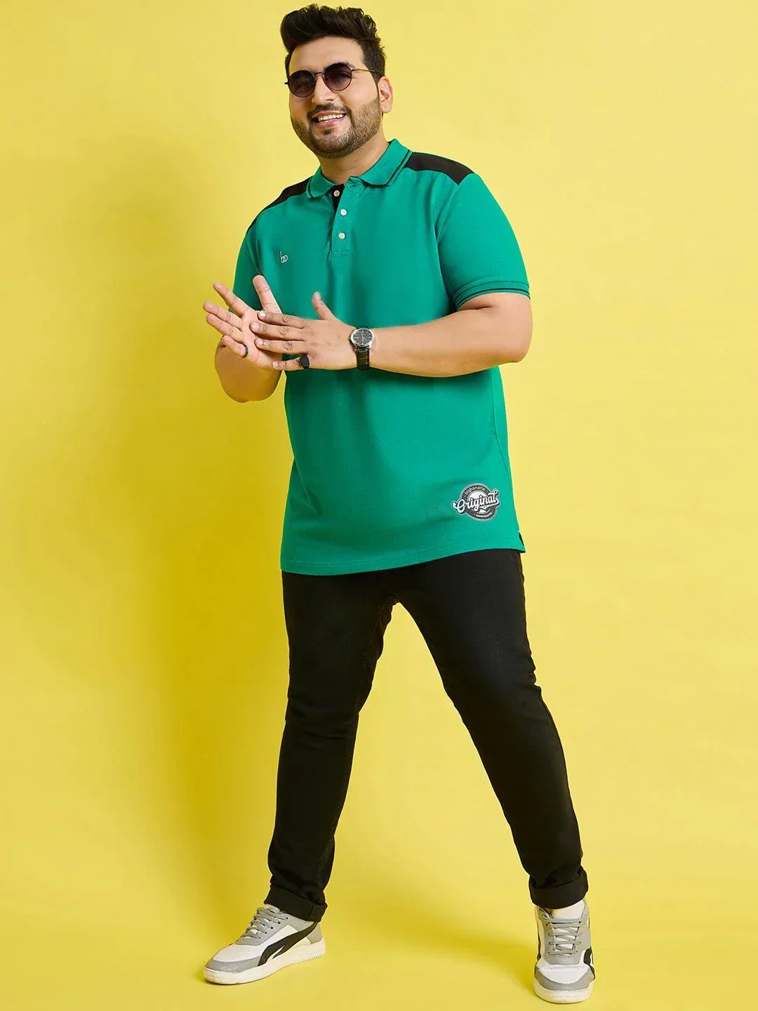 Men Plus Size Taart Solid Polo Tshirt - Image 3