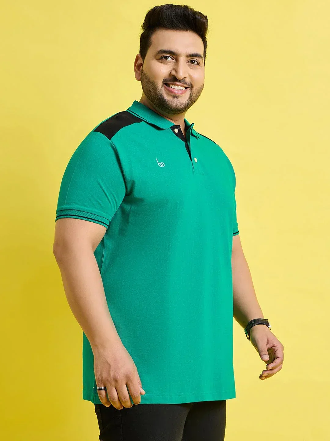 Men Plus Size Taart Solid Polo Tshirt - Image 5