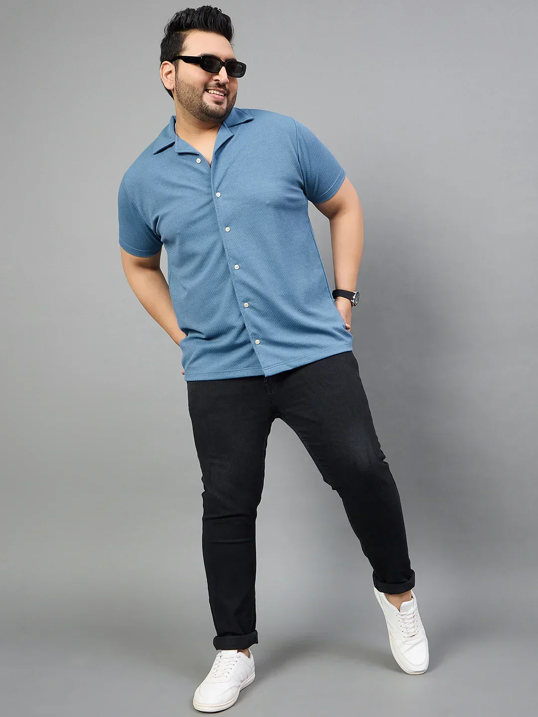 Men Plus Size Tarkowski Solid Shirt - Image 2