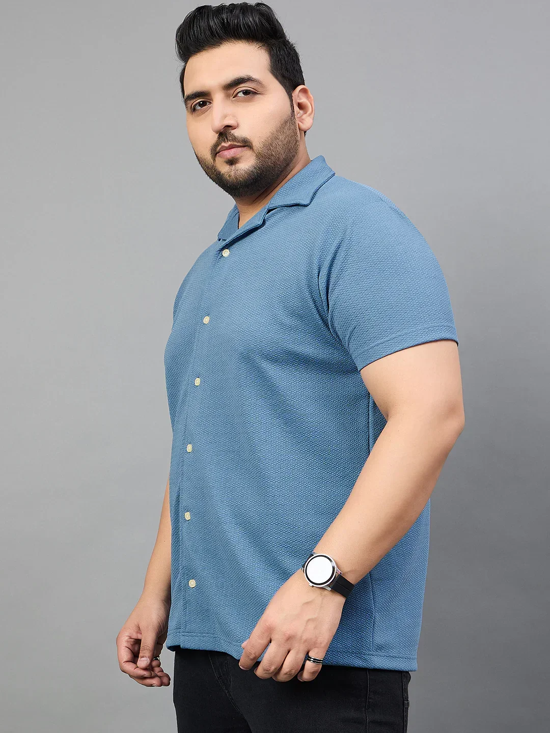 Men Plus Size Tarkowski Solid Shirt - Image 3