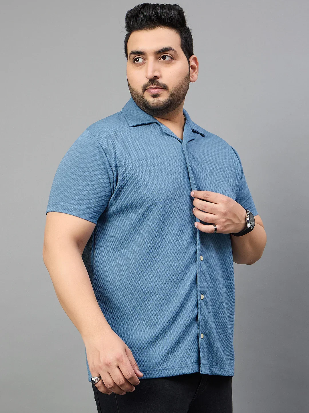 Men Plus Size Tarkowski Solid Shirt - Image 4