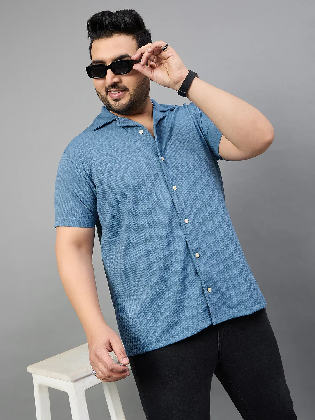 Men Plus Size Tarkowski Solid Shirt - Image 7