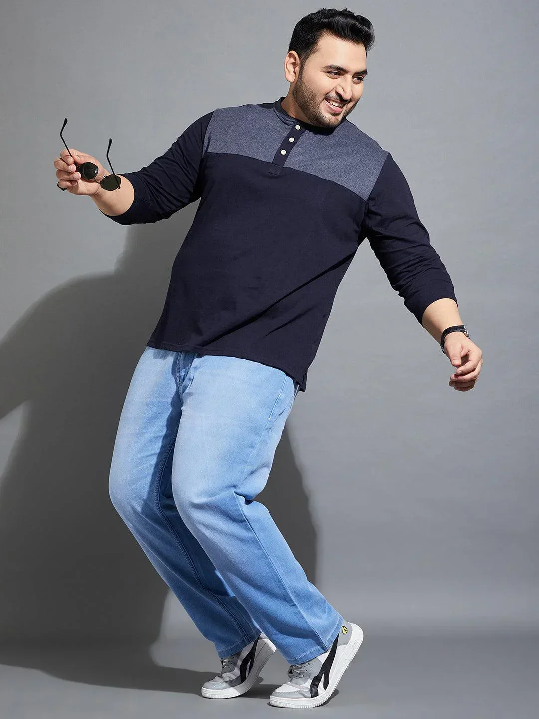 Men Plus Size Tenzing-10 Colorblock Henley Tshirt - Image 2