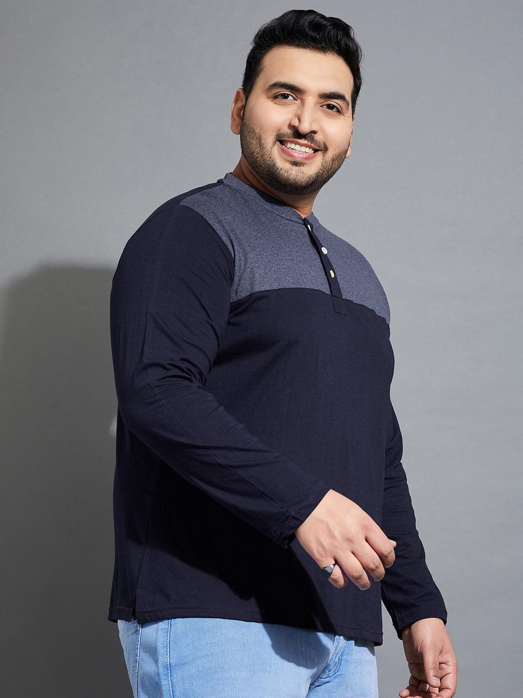 Men Plus Size Tenzing-10 Colorblock Henley Tshirt - Image 4