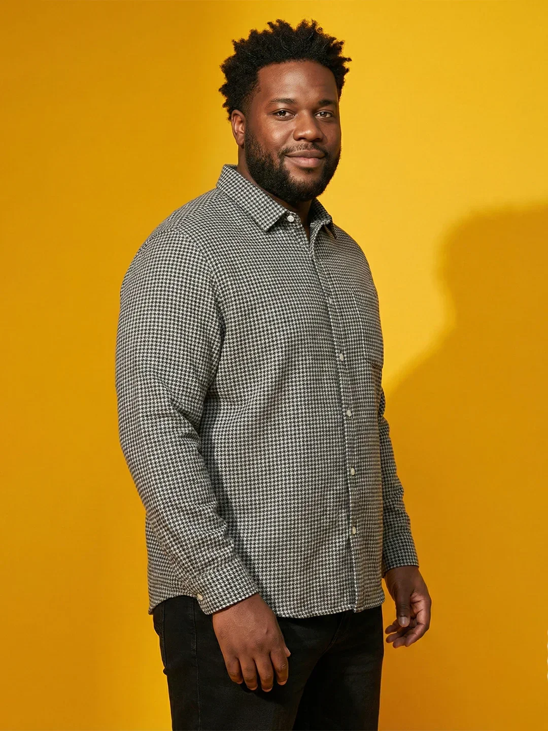 Men Plus Size Terra Multicolor Checkered Casual Shirt - Image 3