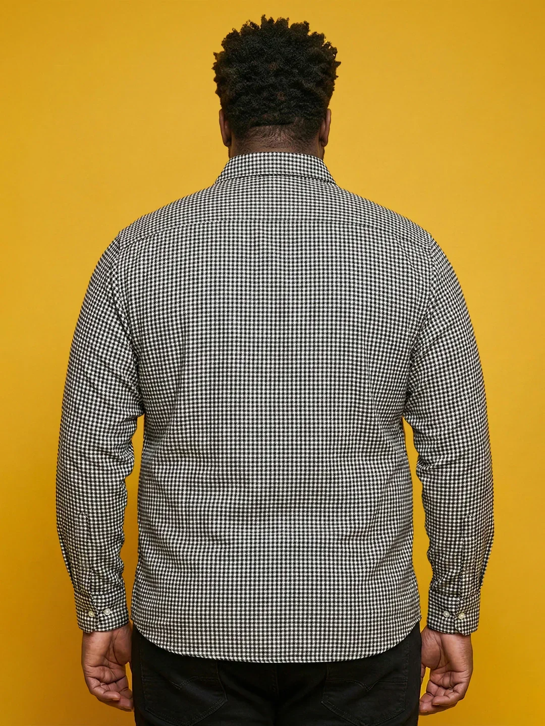 Men Plus Size Terra Multicolor Checkered Casual Shirt - Image 5