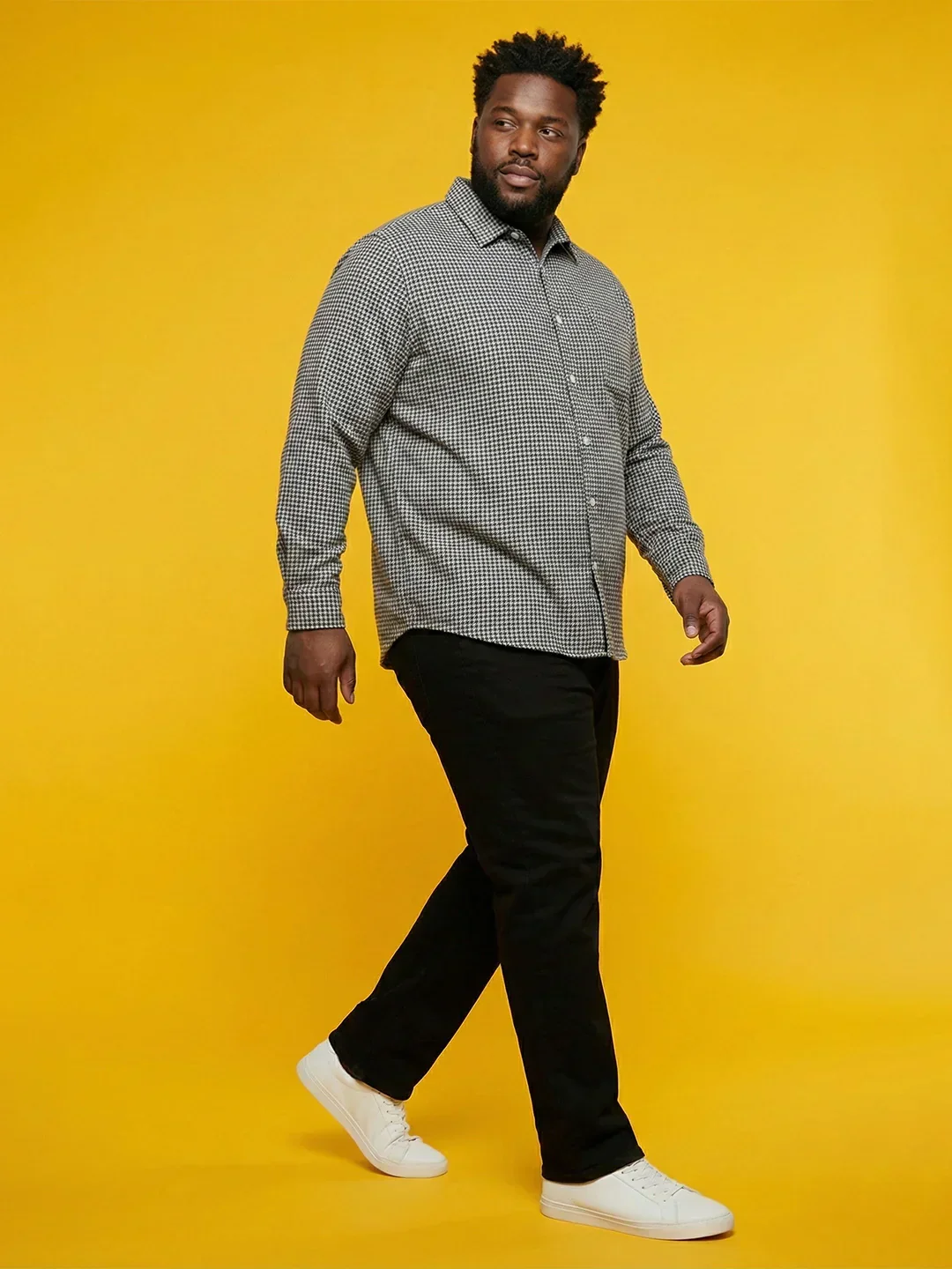 Men Plus Size Terra Multicolor Checkered Casual Shirt - Image 7
