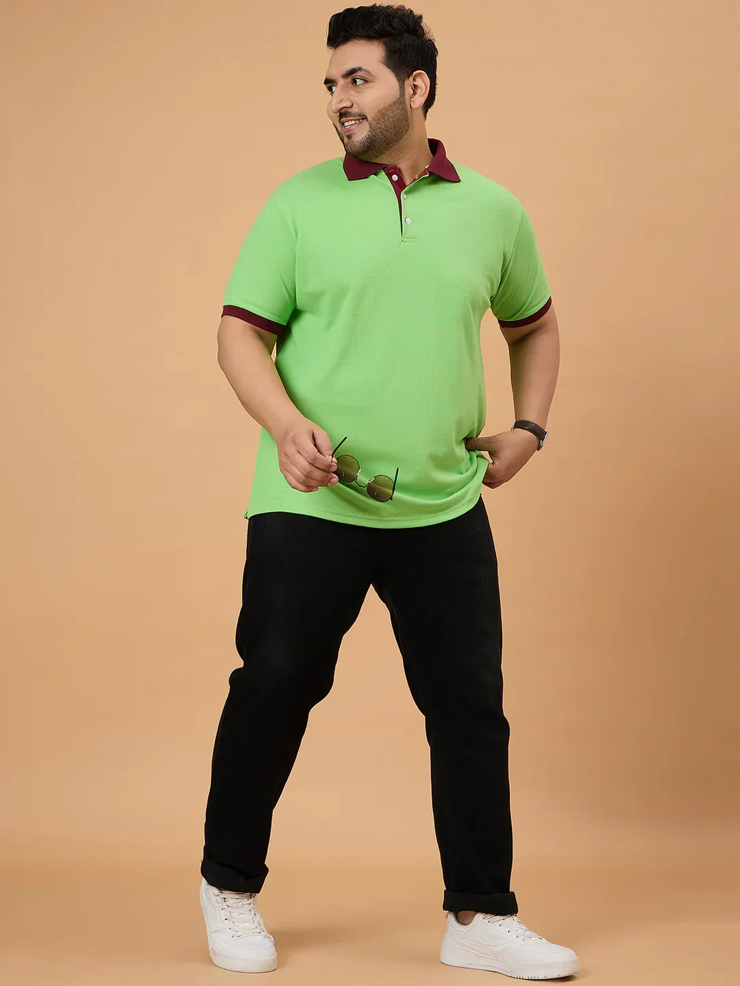 Men Plus Size Texzo Striped Polo Tshirt - Image 3