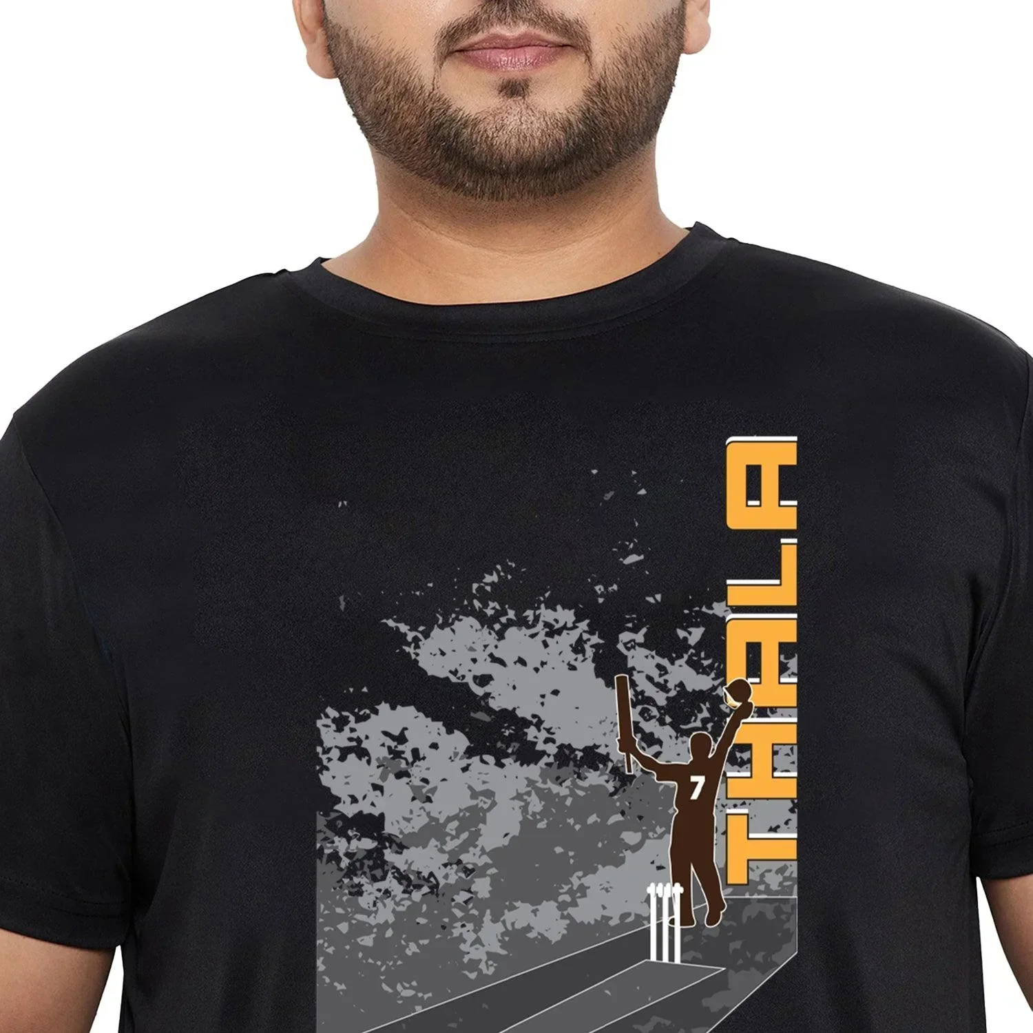 Men Plus Size Thala Printed Round Neck Tshirt - Image 6