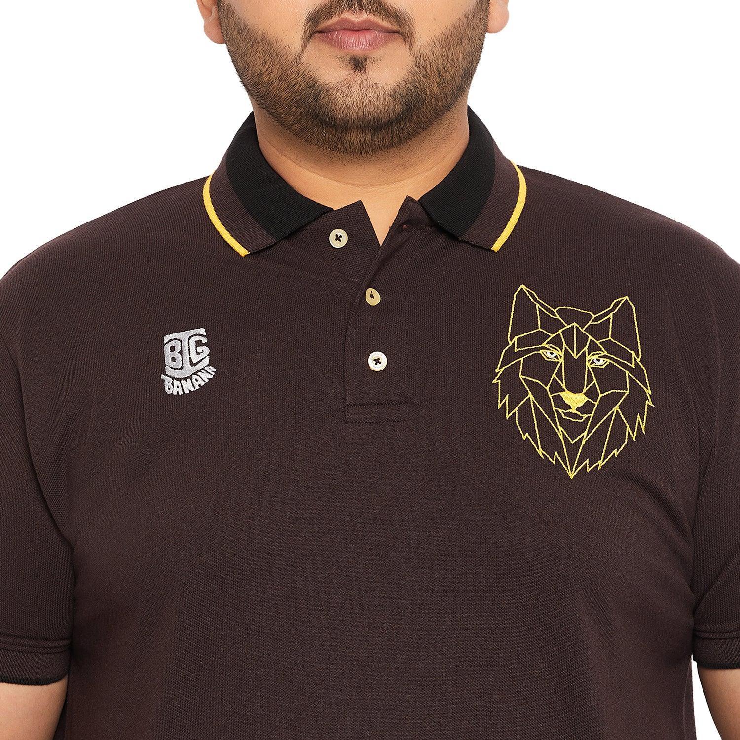 Men Plus Size Thom-Brown Solid Polo Tshirt - Image 6