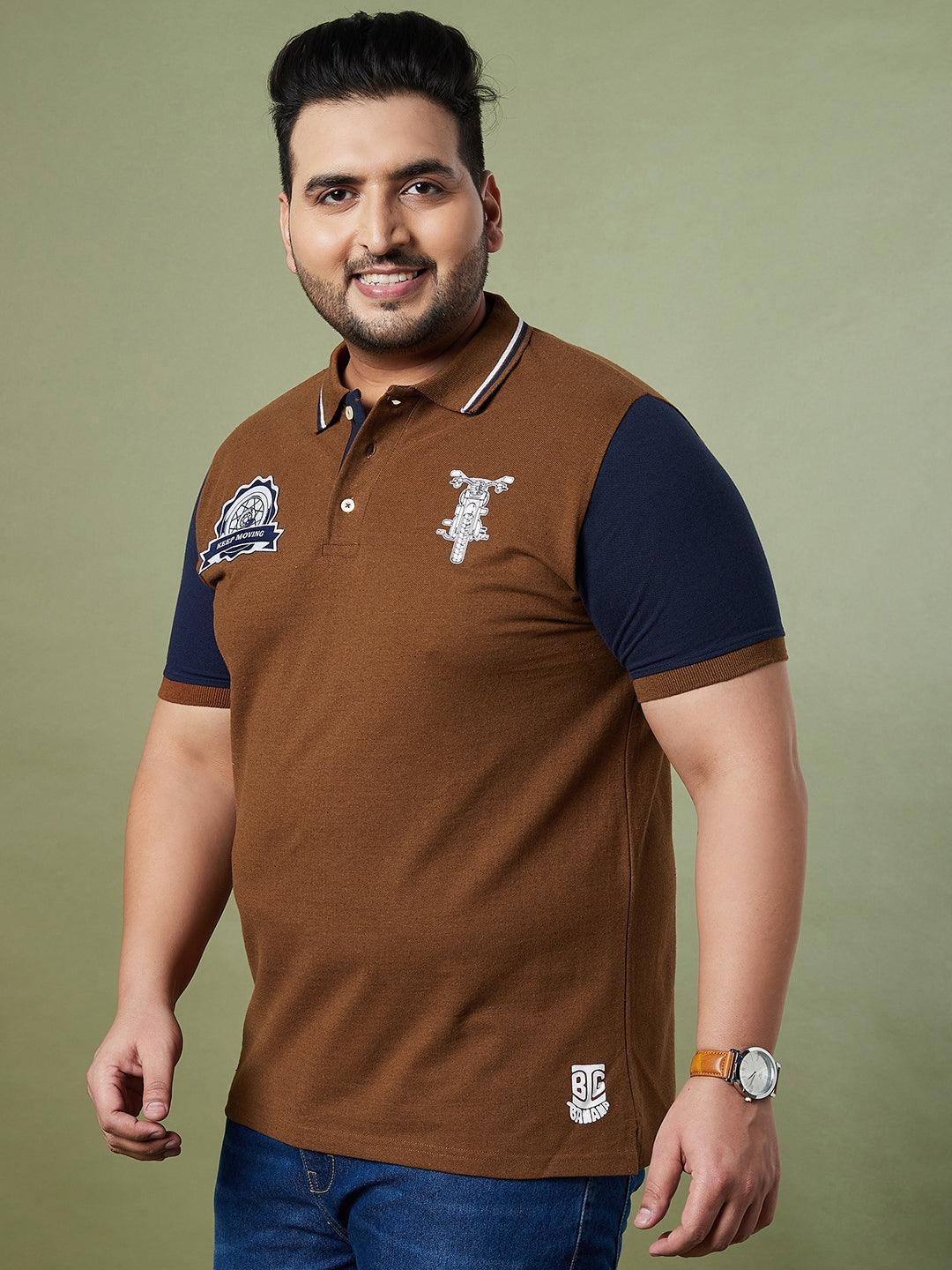 Men Plus Size Throttle Colorblock Polo Tshirt - Image 5