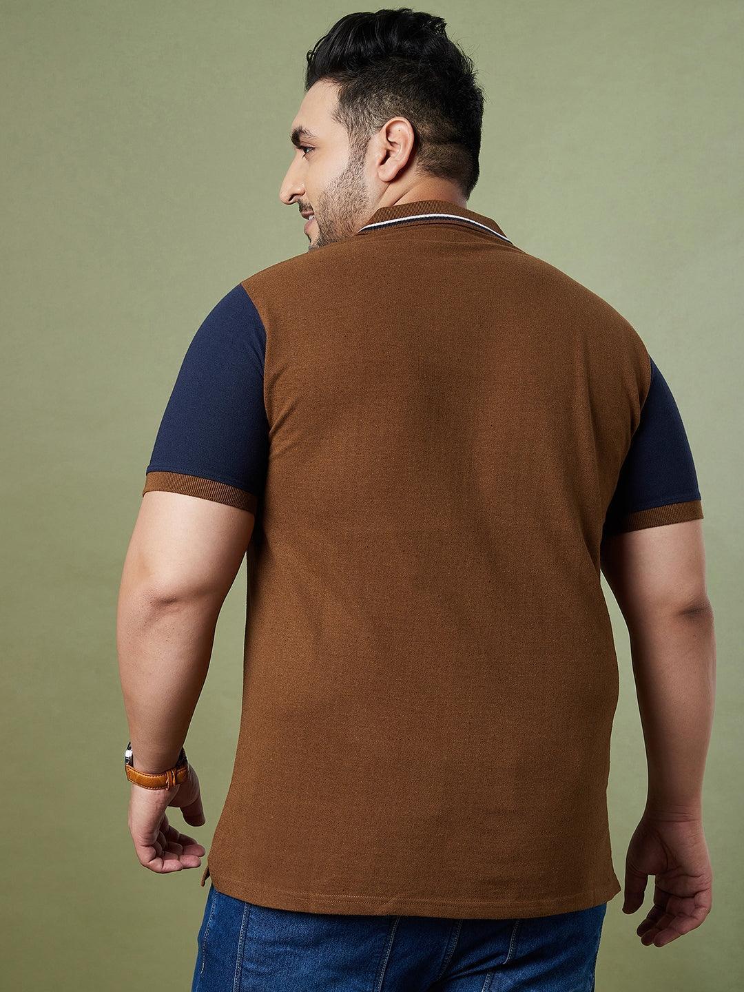 Men Plus Size Throttle Colorblock Polo Tshirt - Image 7