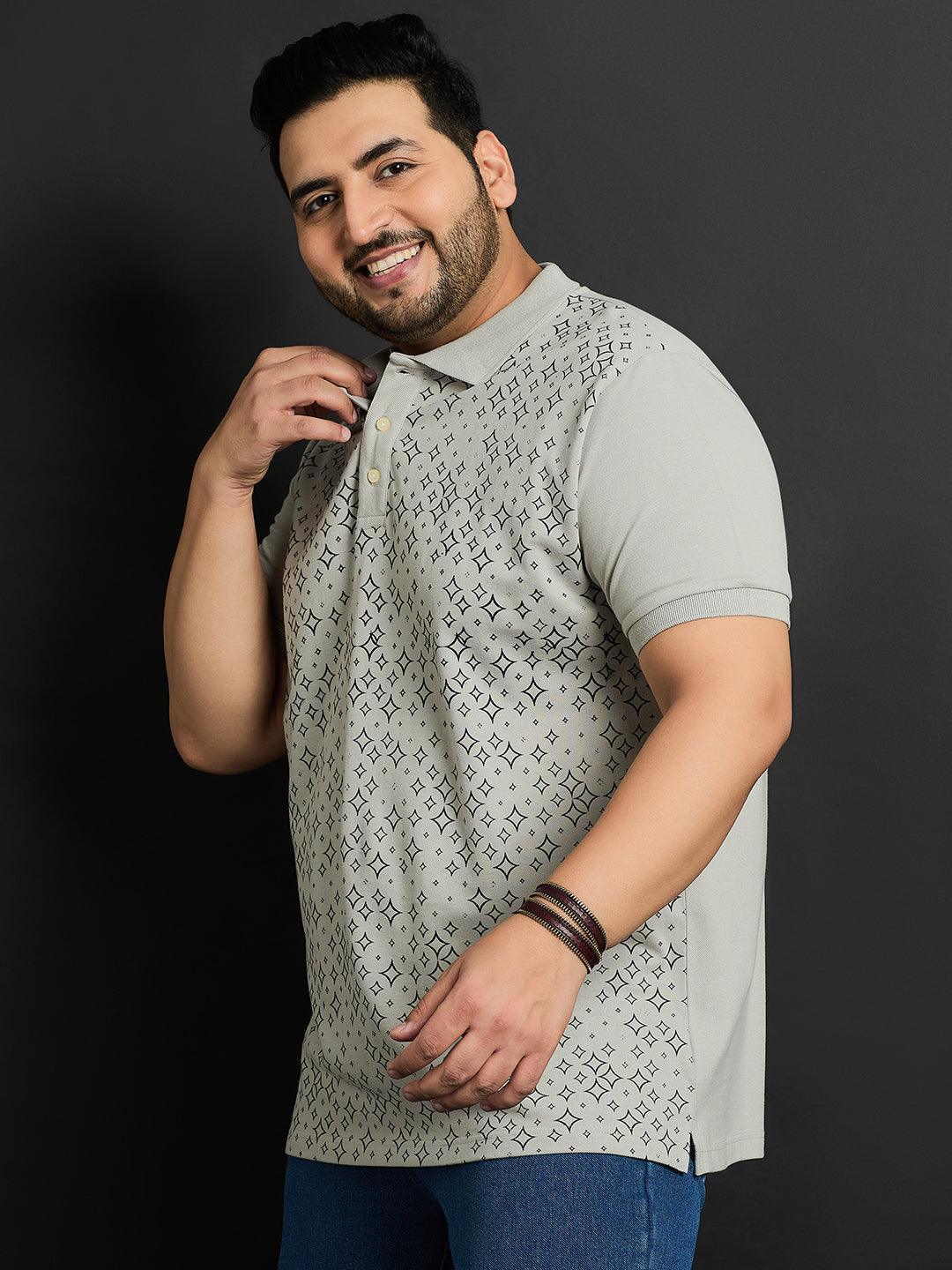 Men Plus Size Toftir Printed Polo Tshirt - Image 3