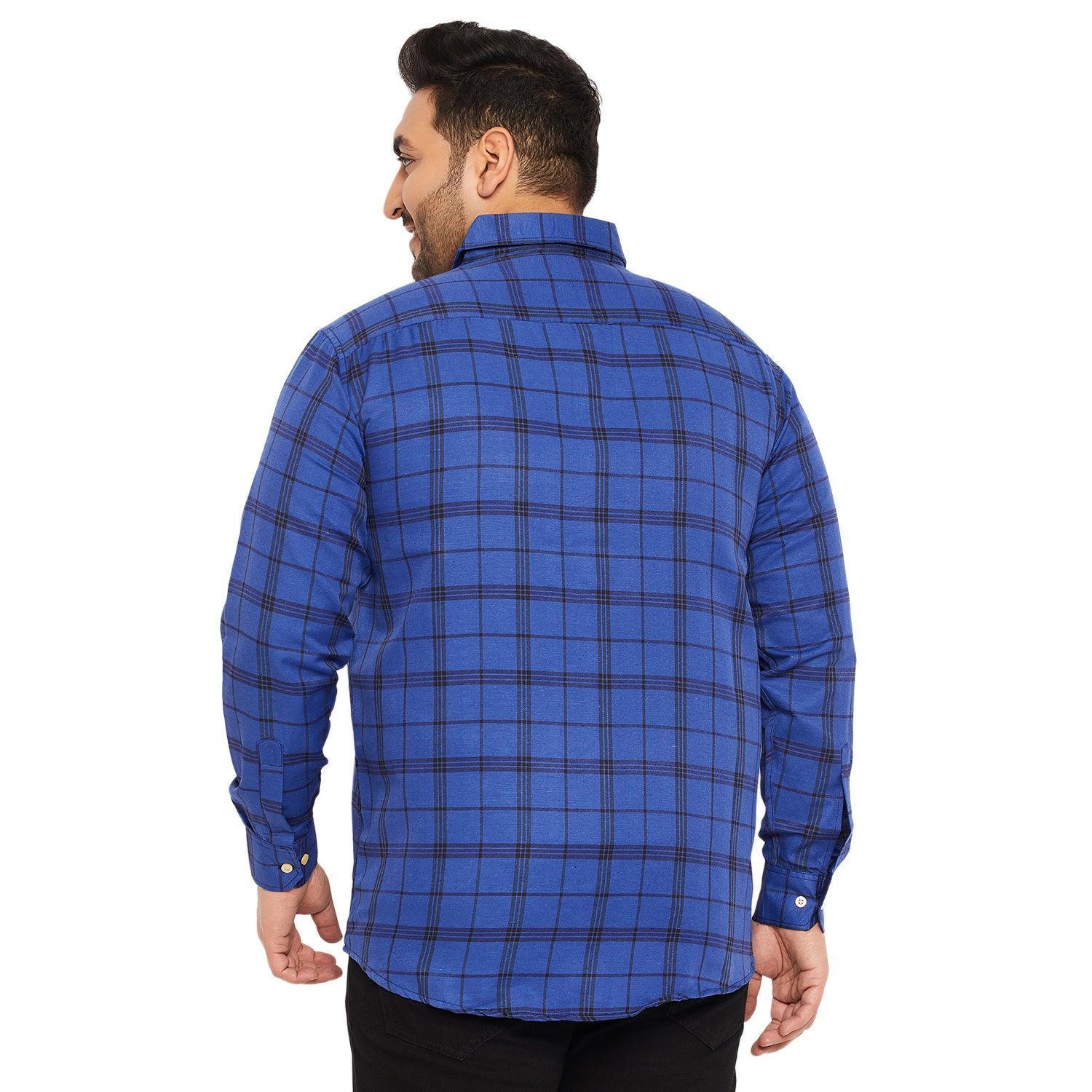 Men Plus Size Toowa Checked Shirt - Image 5