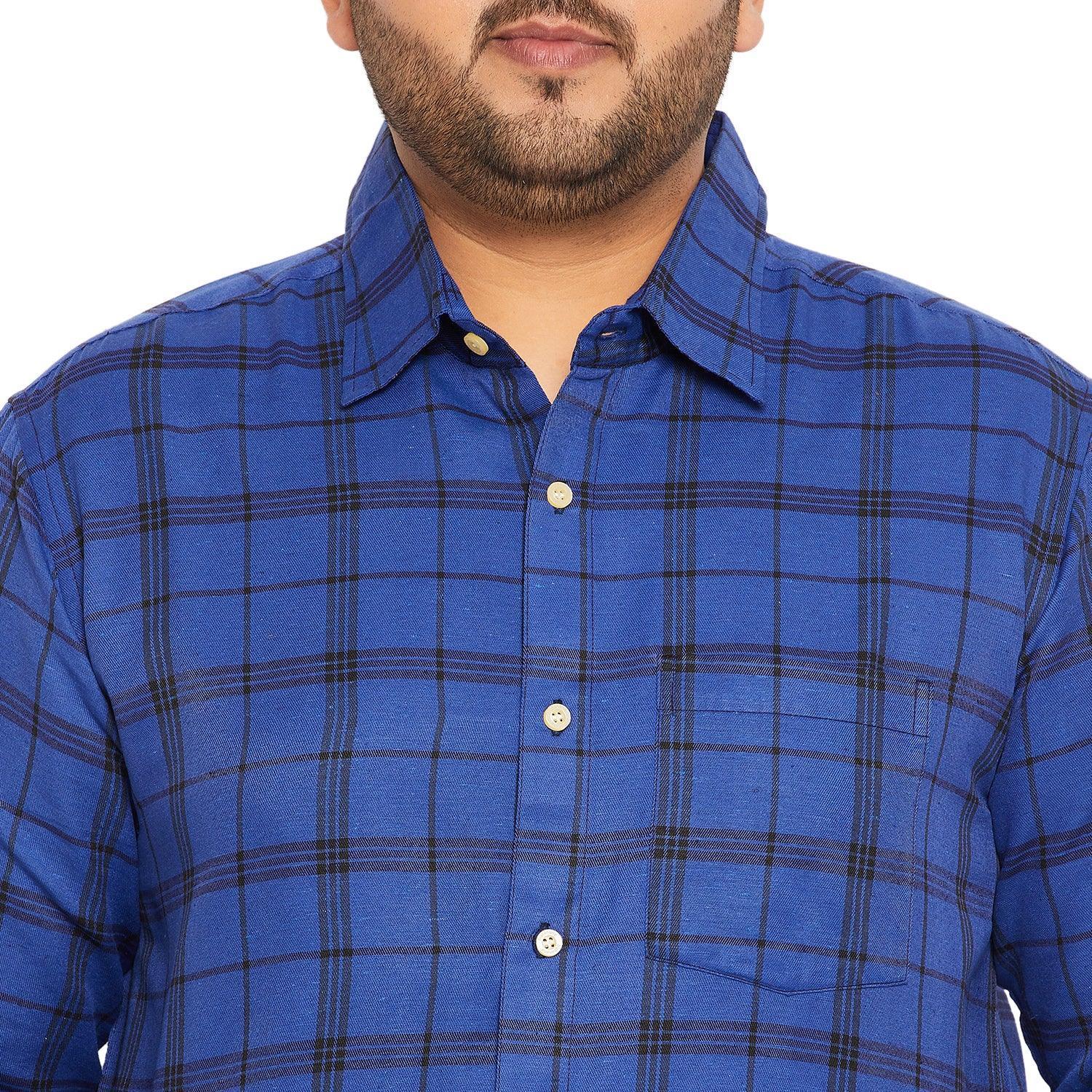 Men Plus Size Toowa Checked Shirt - Image 6