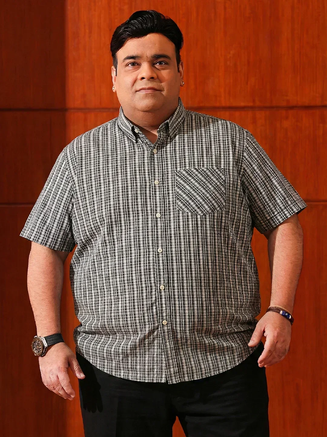 Men Plus Size Treka Multicolor Checkered Casual Shirt