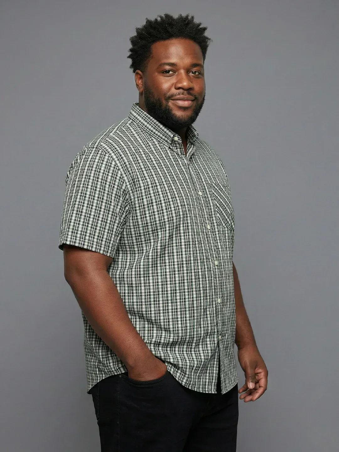 Men Plus Size Treka Multicolor Checkered Casual Shirt - Image 4