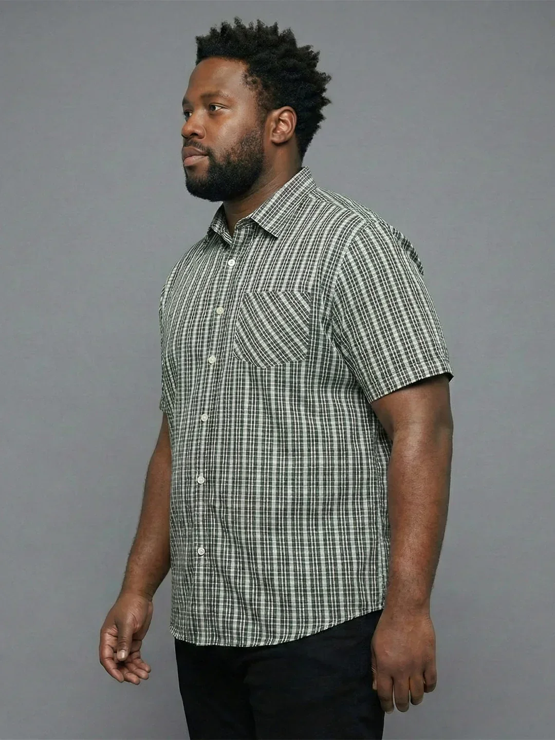 Men Plus Size Treka Multicolor Checkered Casual Shirt - Image 5