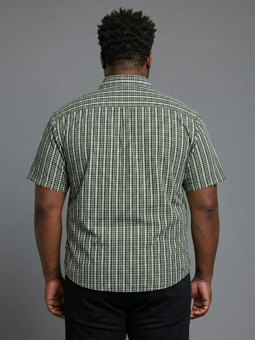 Men Plus Size Treka Multicolor Checkered Casual Shirt - Image 6