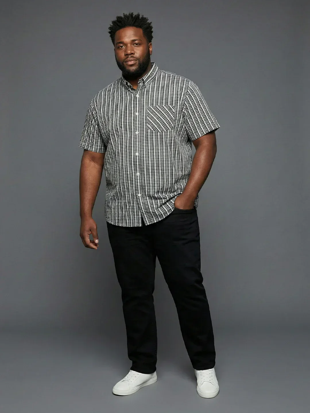 Men Plus Size Treka Multicolor Checkered Casual Shirt - Image 8