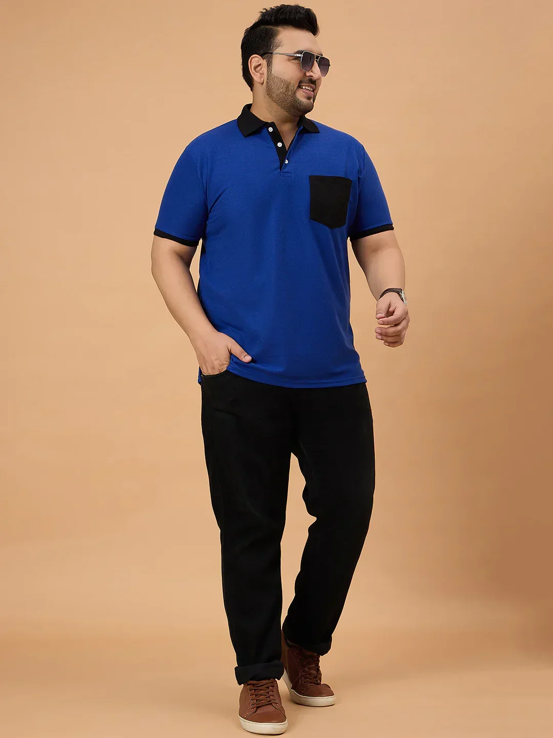 Men Plus Size Trendin Striped Polo Tshirt - Image 3