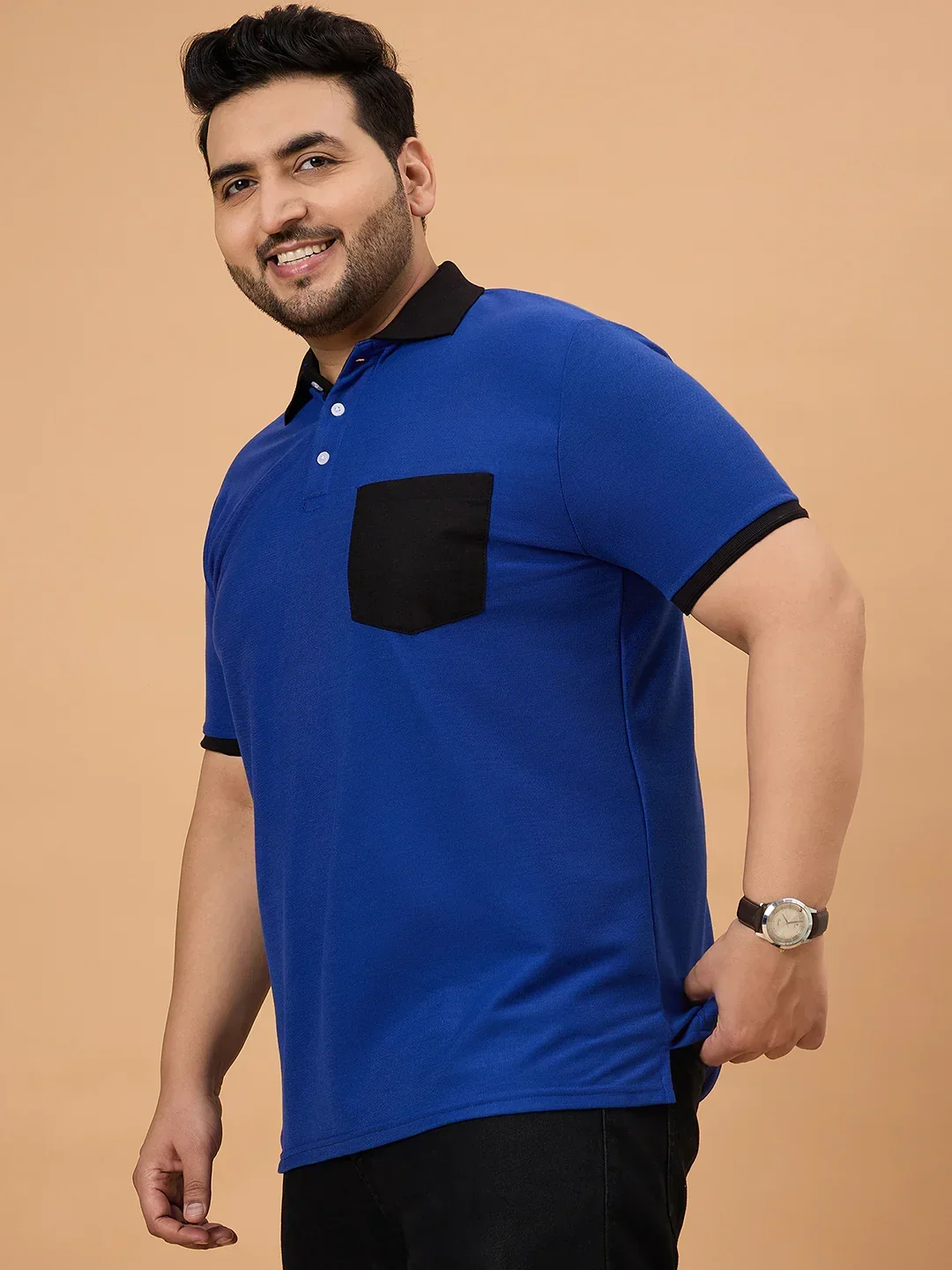 Men Plus Size Trendin Striped Polo Tshirt - Image 4