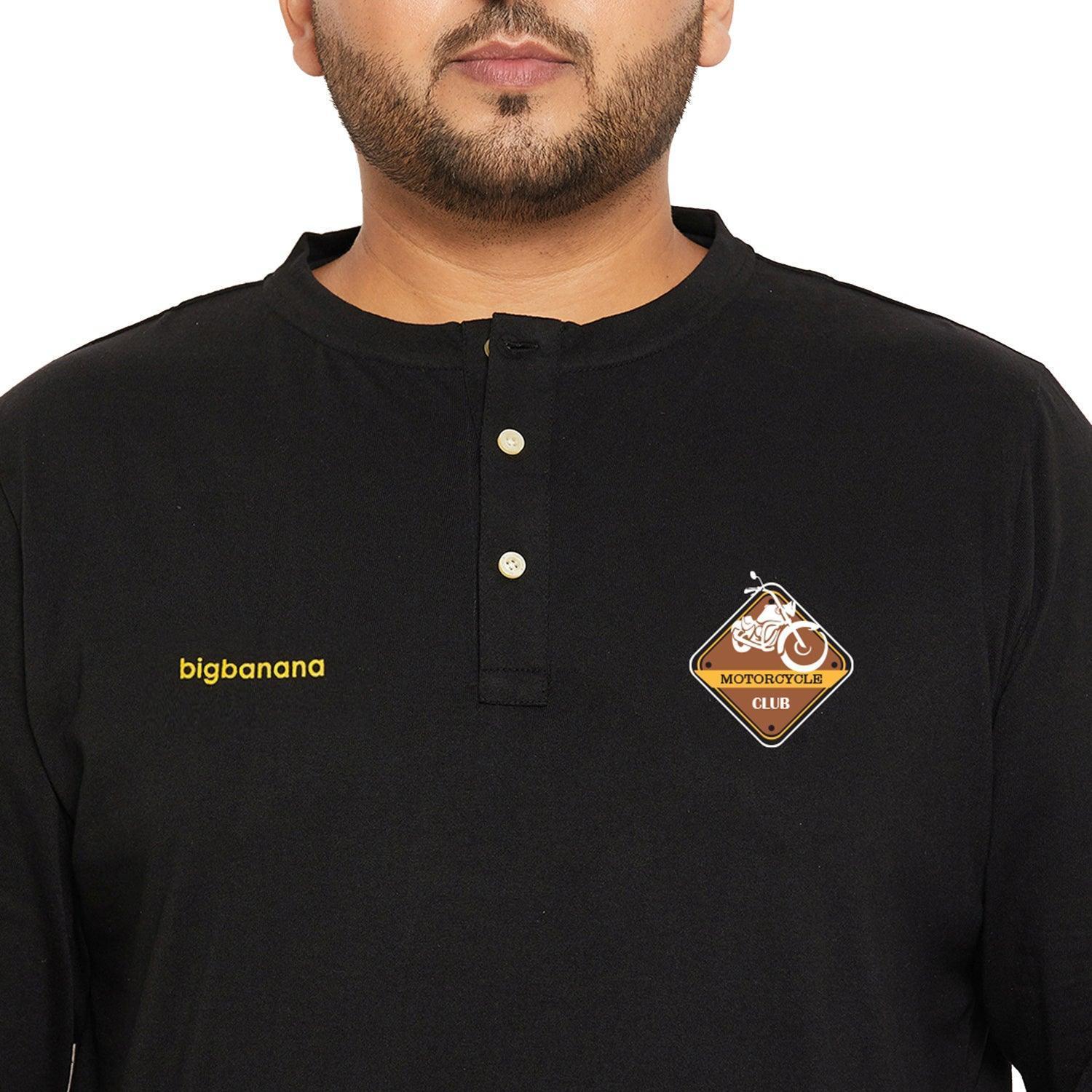 Men Plus Size Trimp Solid Henley Tshirt - Image 6
