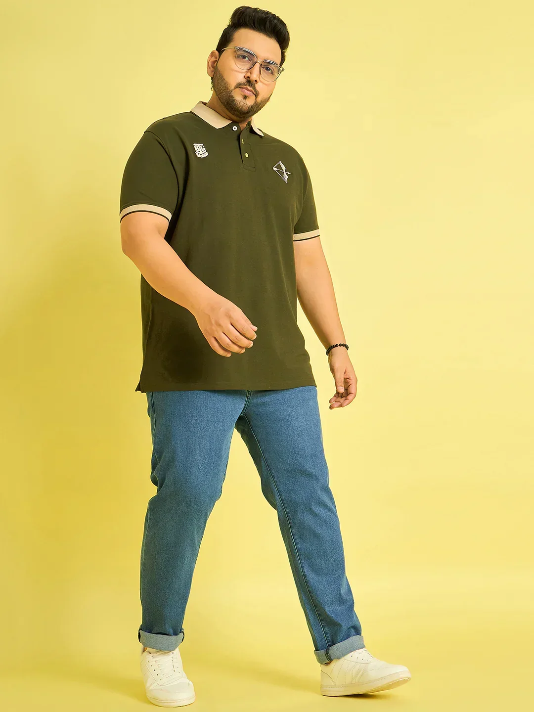 Men Plus Size Trongsa Solid Polo Tshirt - Image 2