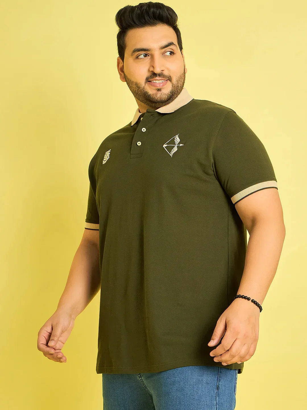 Men Plus Size Trongsa Solid Polo Tshirt - Image 3