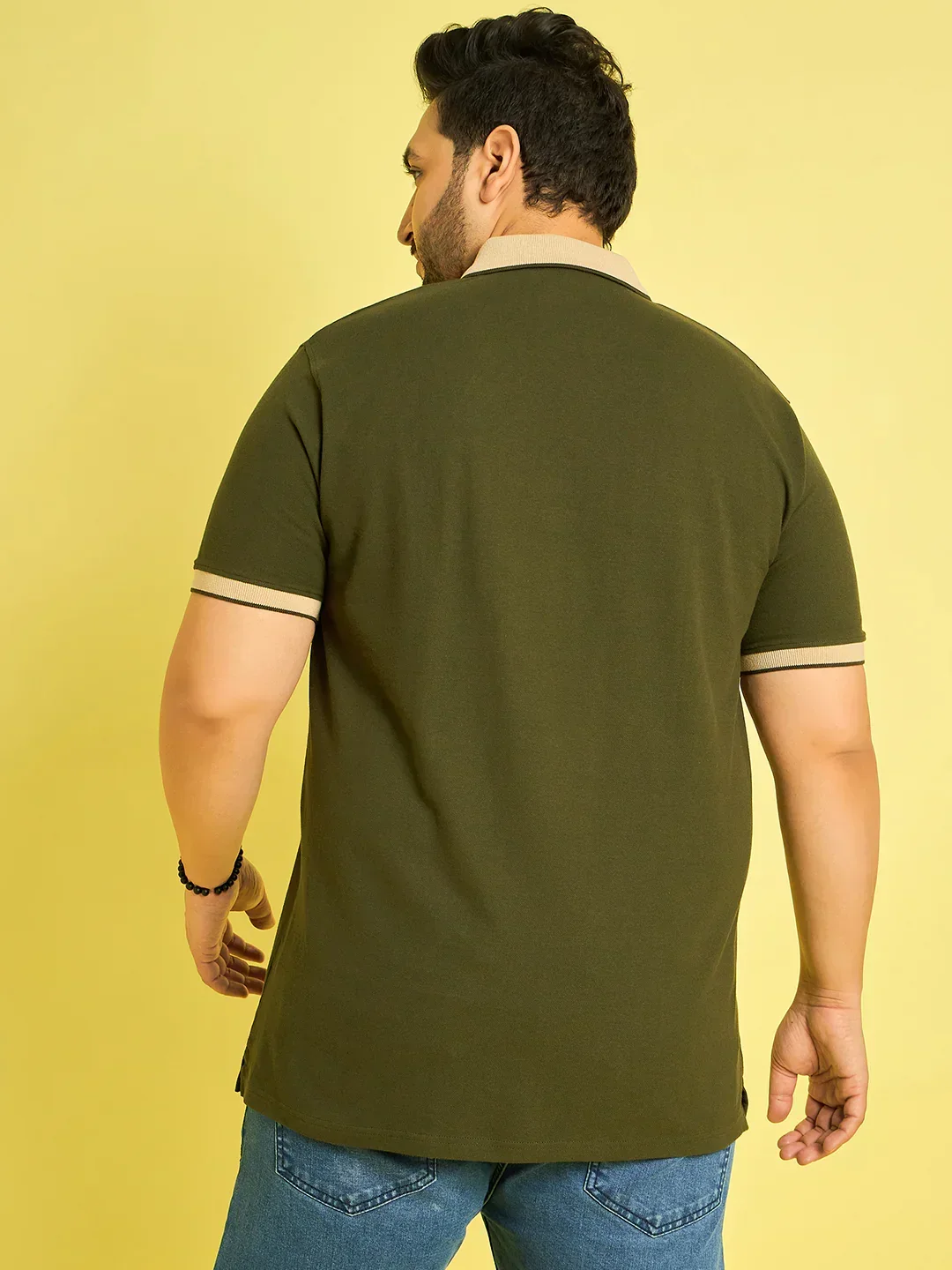 Men Plus Size Trongsa Solid Polo Tshirt - Image 5