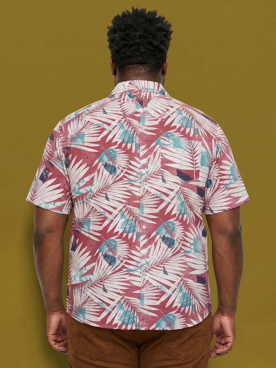 Men Plus Size Tropico Multicolor Printed Casual Shirt - Image 5