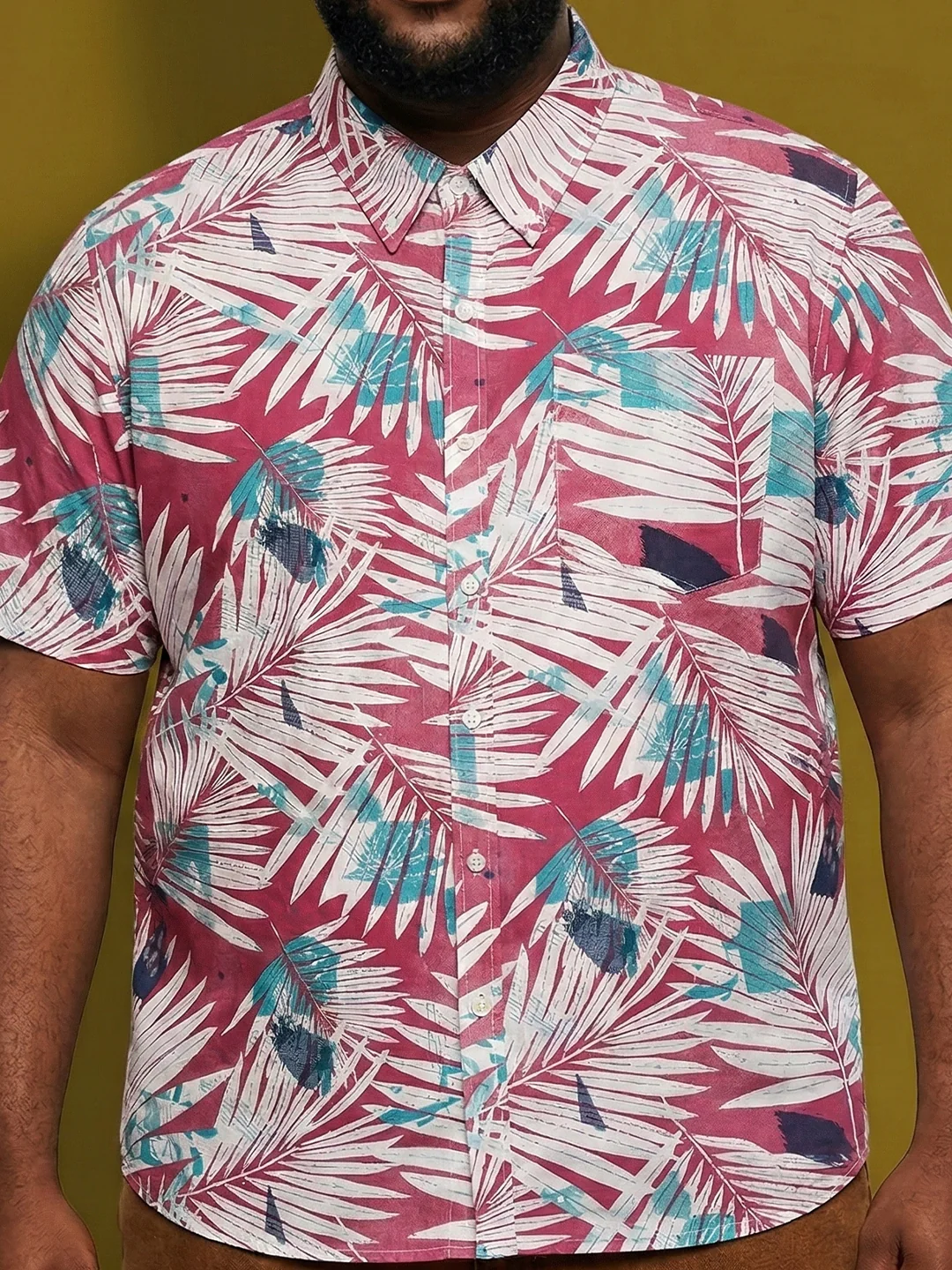 Men Plus Size Tropico Multicolor Printed Casual Shirt - Image 6