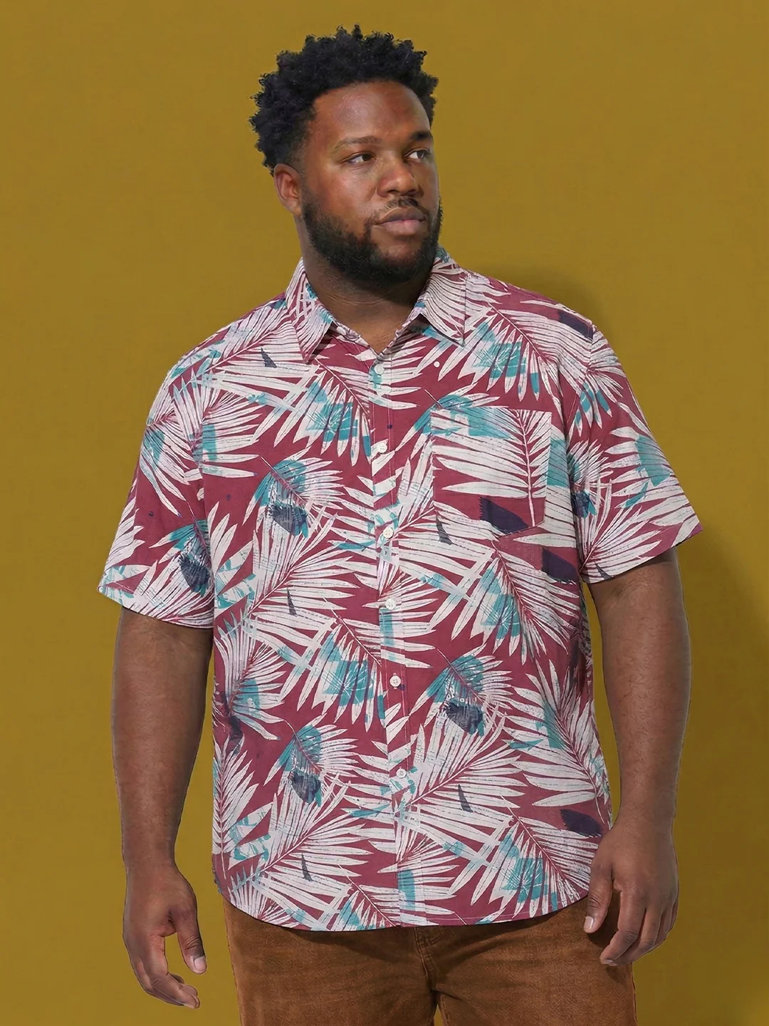 Men Plus Size Tropico Multicolor Printed Casual Shirt - Image 7