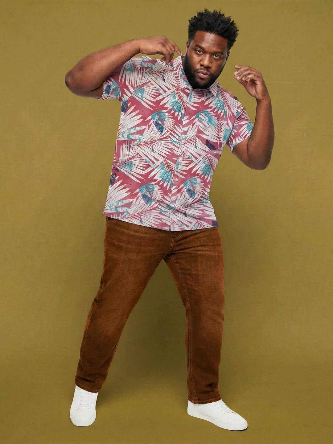 Men Plus Size Tropico Multicolor Printed Casual Shirt - Image 8