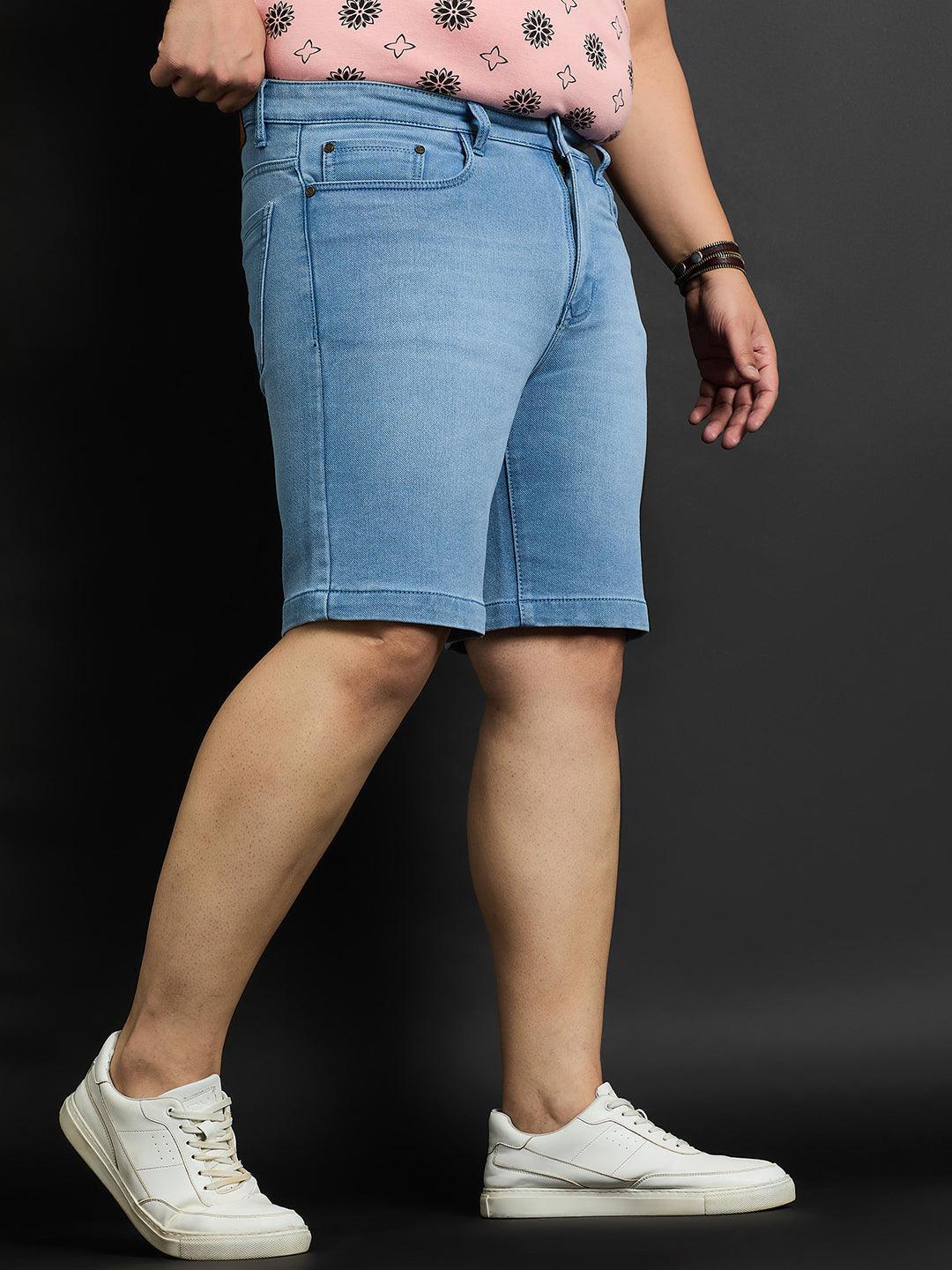 Men Plus Size Trot Washed Shorts - Image 4