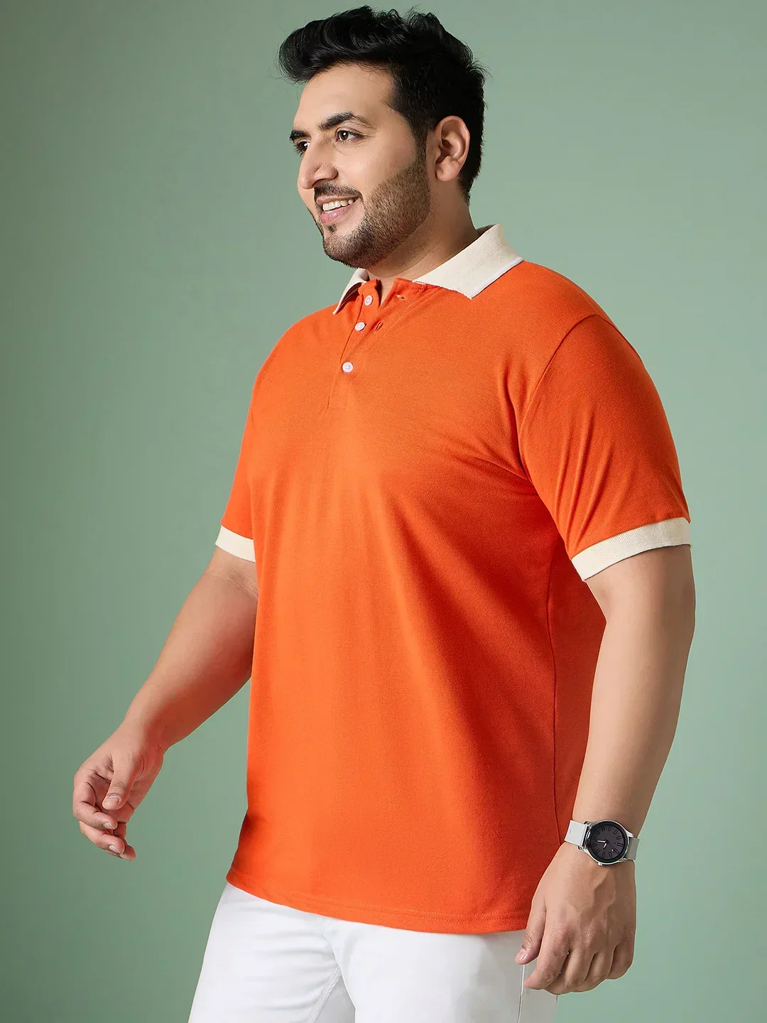 Men Plus Size Truzen Striped Polo Tshirt - Image 3