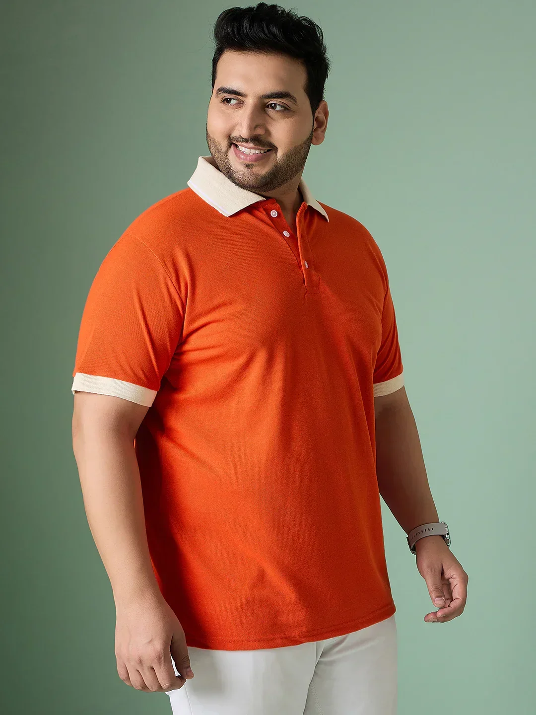 Men Plus Size Truzen Striped Polo Tshirt - Image 4