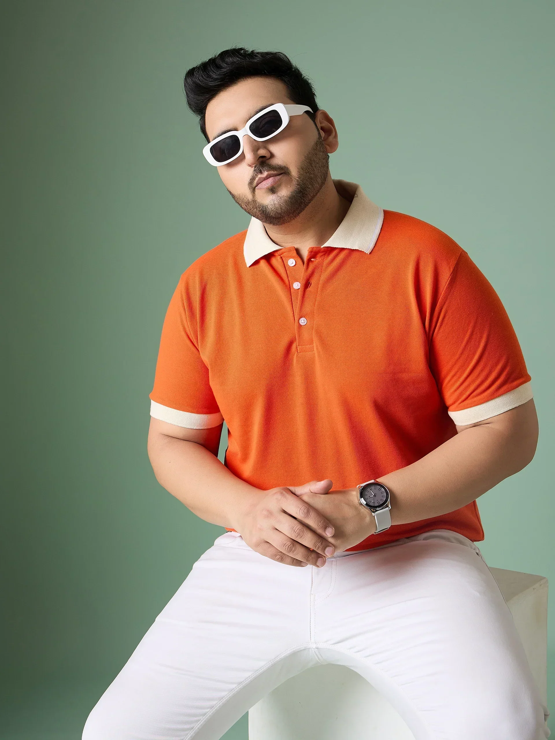 Men Plus Size Truzen Striped Polo Tshirt - Image 7