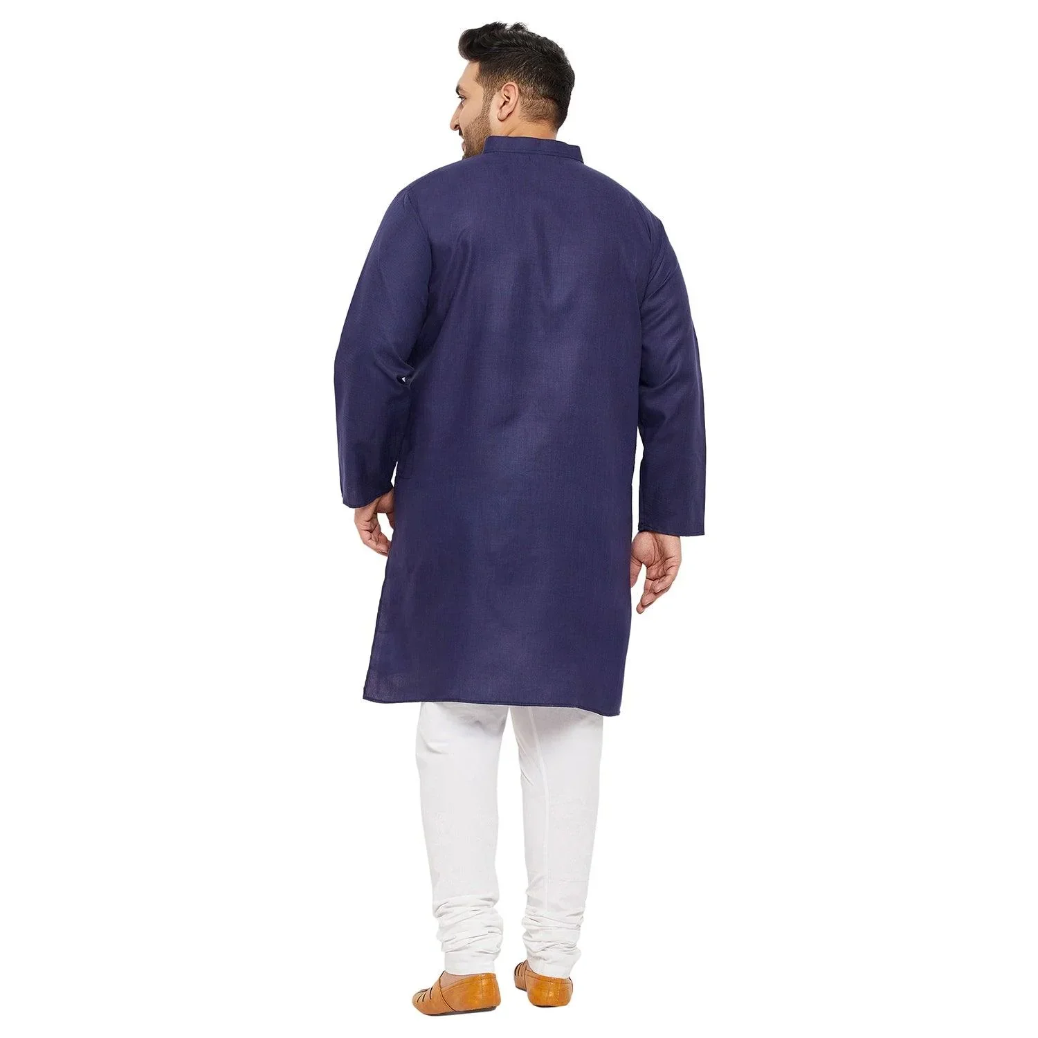 Men Plus Size Ullas-NB Solid Kurta - Image 5