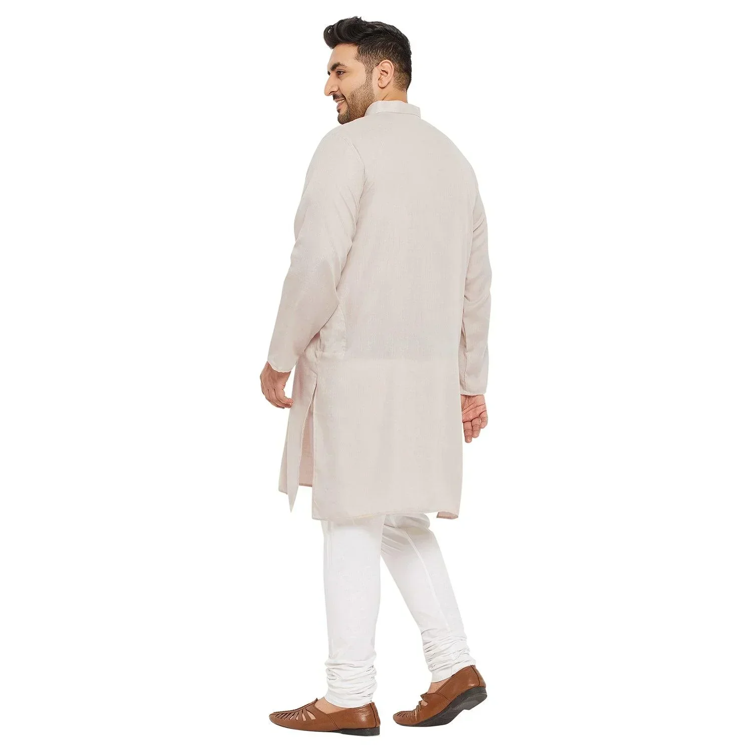 Men Plus Size Ullas-OW Solid Kurta - Image 5