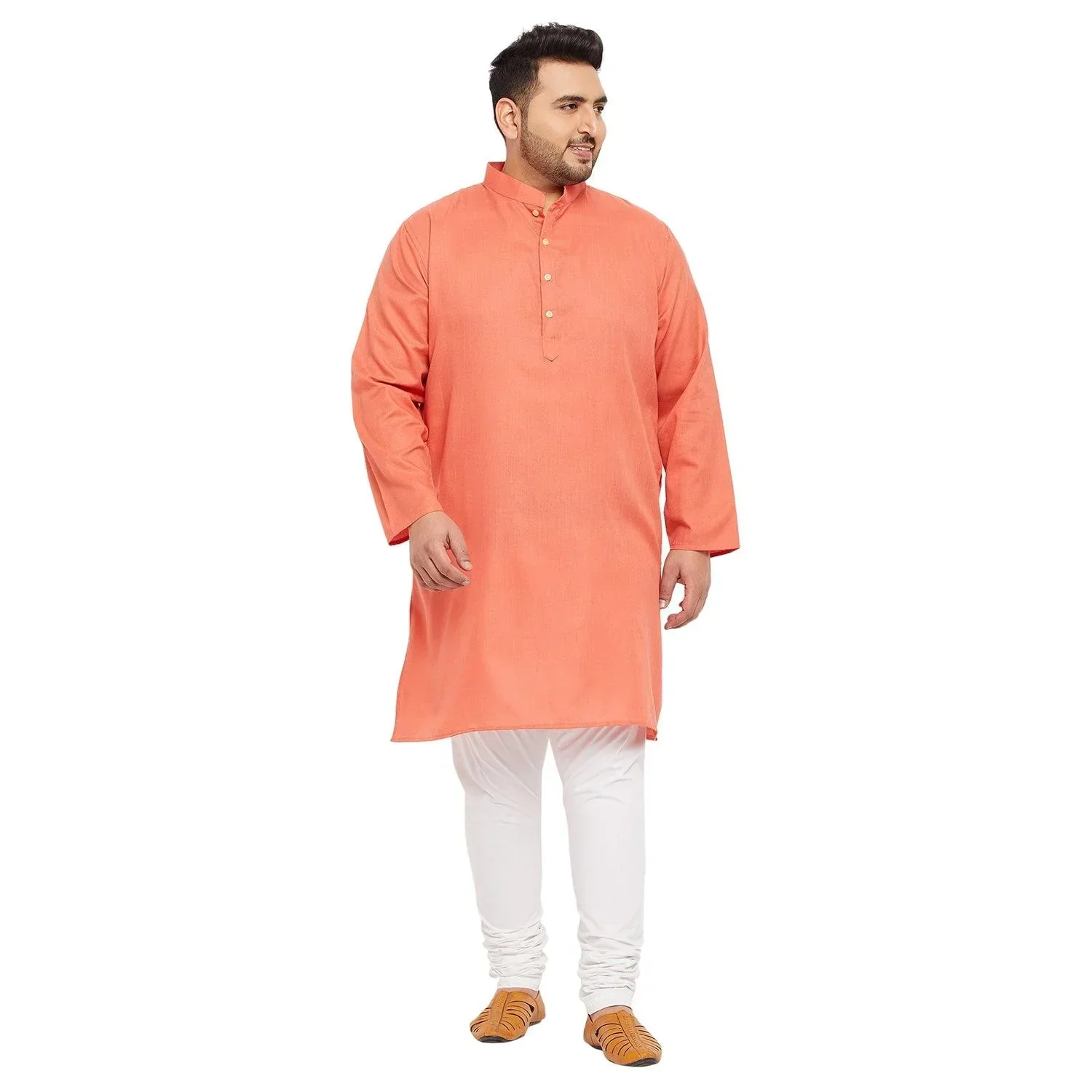 Men Plus Size Ullas-P Solid Kurta