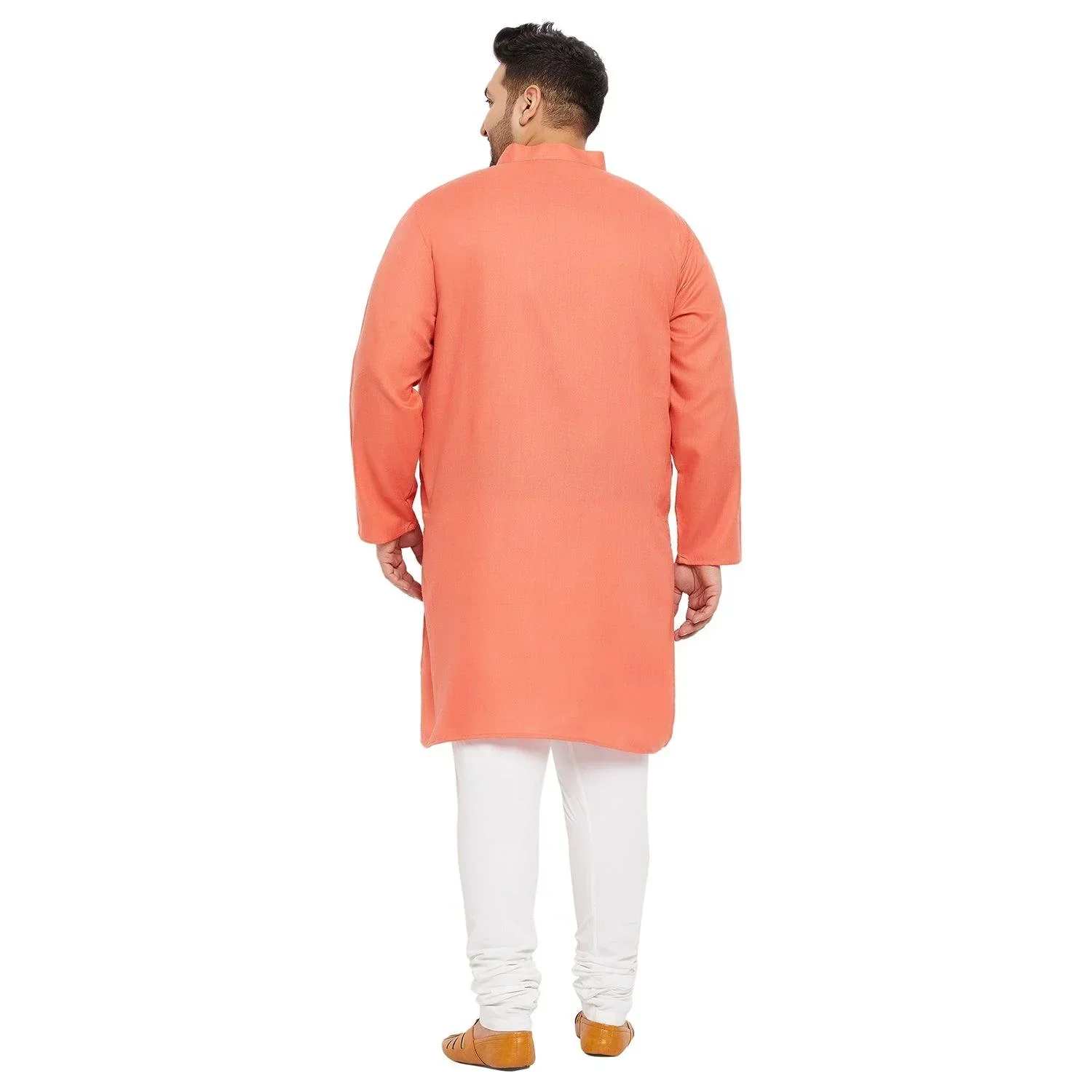 Men Plus Size Ullas-P Solid Kurta - Image 5