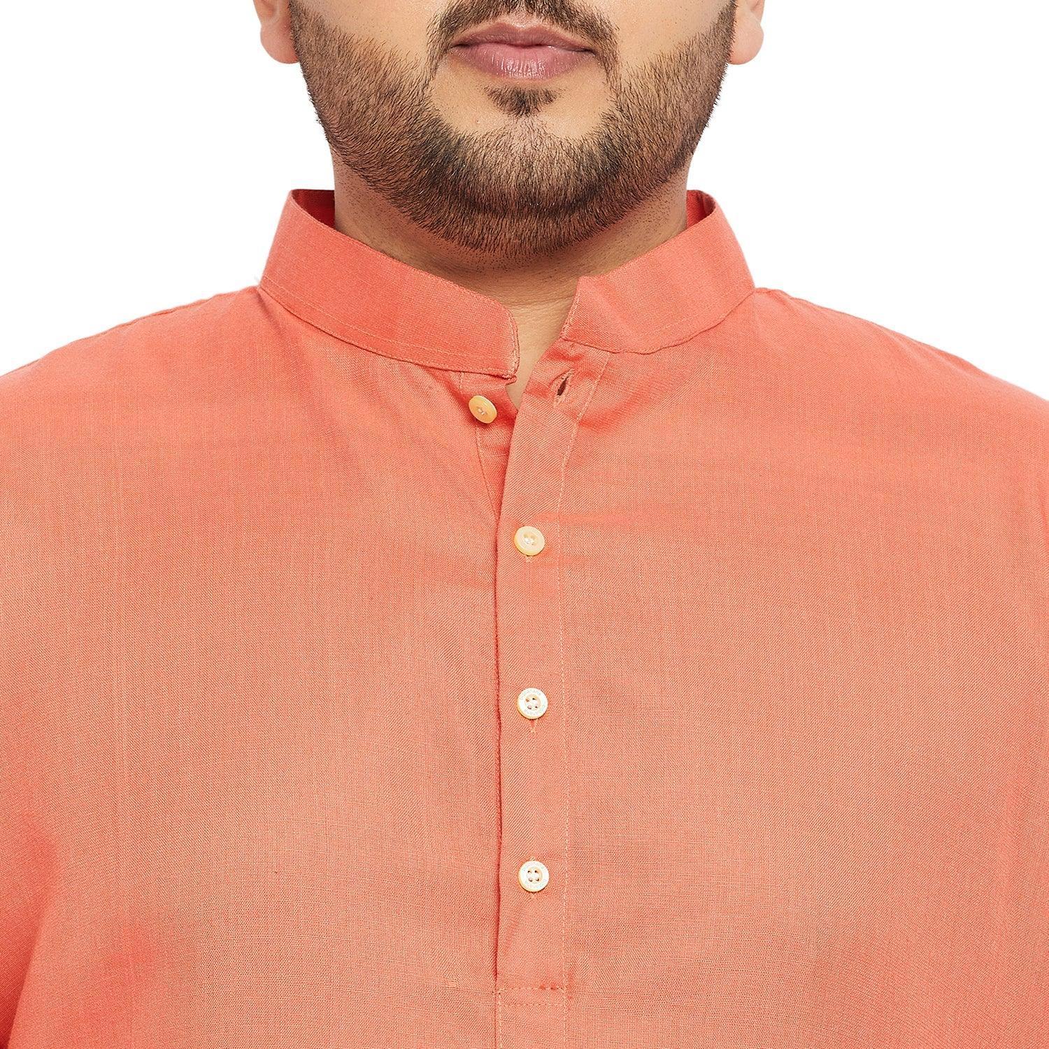 Men Plus Size Ullas-P Solid Kurta - Image 6