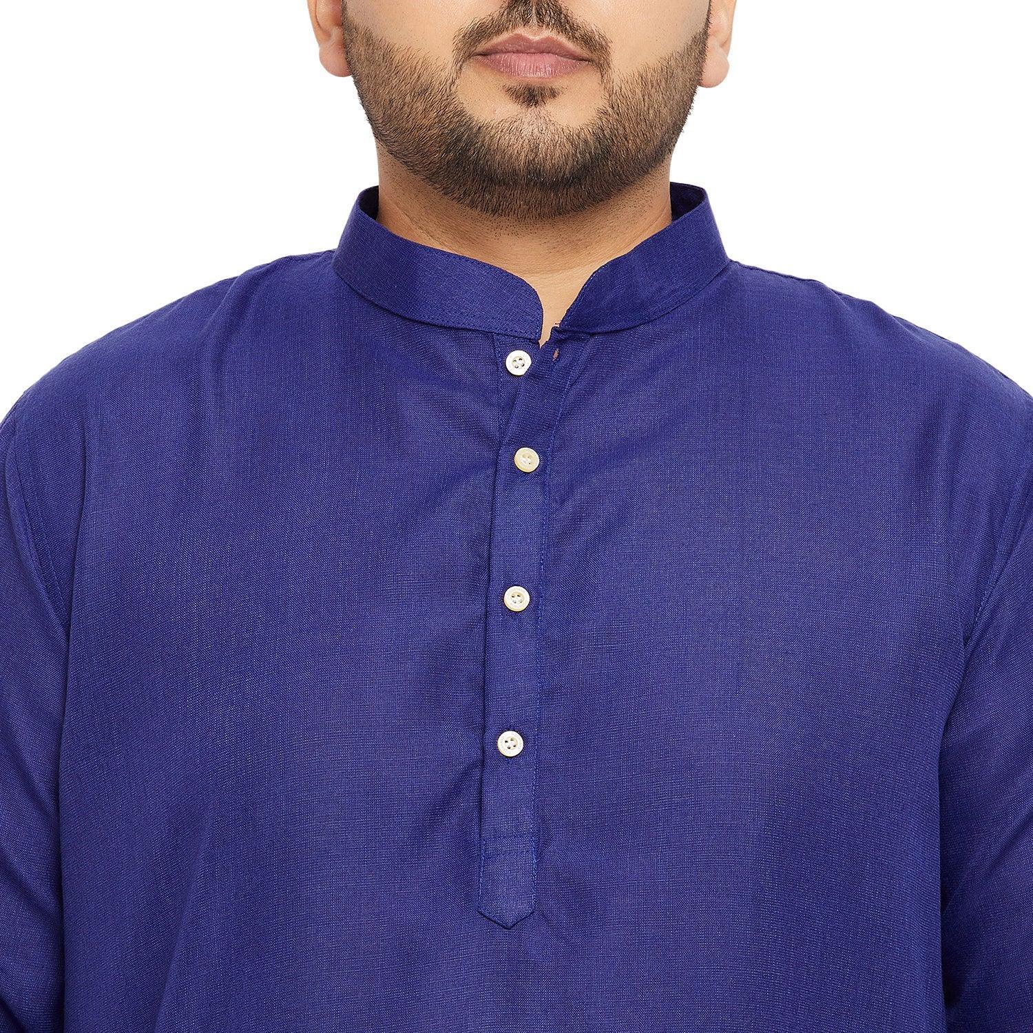Men Plus Size Ullas-RB Solid Kurta - Image 6
